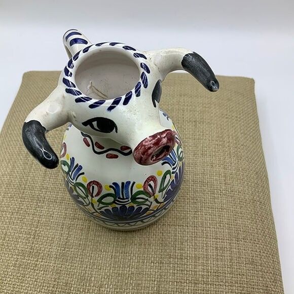 Cow Bull Spanish Art Pottery Ceramic Vintage Espania Spain Creamer - Picture 8 of 8